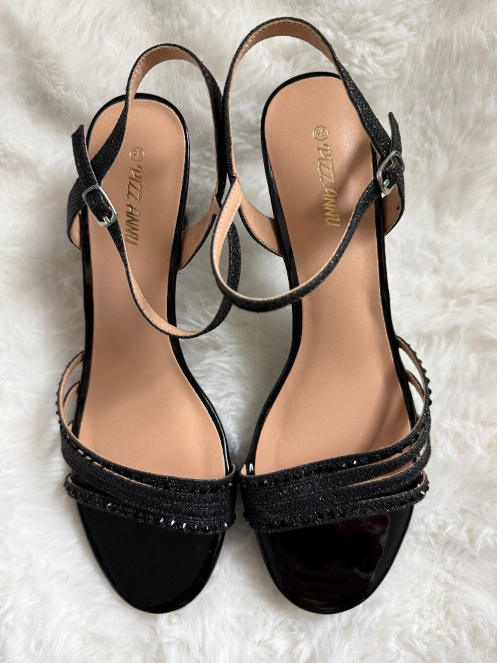 Pizz Annu Lena Black Platform Heals-9.5